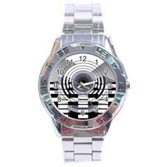 Glass Illustration Technology Stainless Steel Analogue Watch by Sudhe