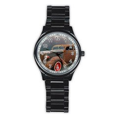 Auto Old Car Automotive Retro Stainless Steel Round Watch by Sudhe