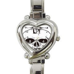 Skull Knife Euclidean Vector Skull Sword Inserted Heart Italian Charm Watch by Sudhe