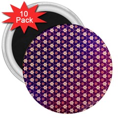 Texture Background Pattern 3  Magnets (10 Pack)  by Pakrebo