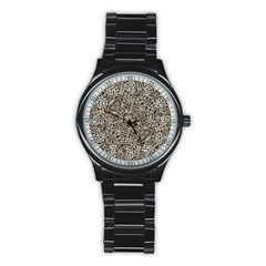 Cyber Punk Pattern Design Stainless Steel Round Watch by dflcprintsclothing