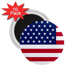 American Flag 2 25  Magnets (10 Pack)  by Valentinaart