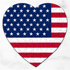 American Flag Jigsaw Puzzle (heart) by Valentinaart