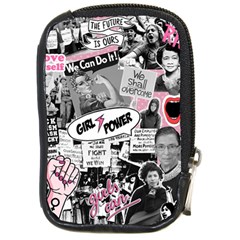 Feminism Collage  Compact Camera Leather Case by Valentinaart