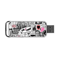 Feminism Collage  Portable Usb Flash (two Sides) by Valentinaart