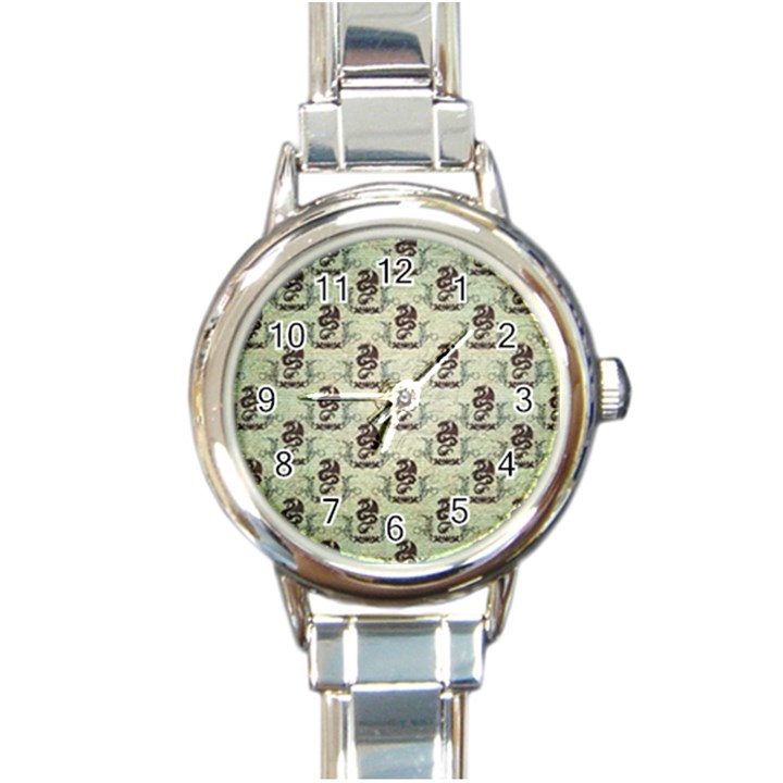 Awesome Chinese Dragon Pattern Round Italian Charm Watch