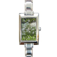 Lurie Garden Amsonia Rectangle Italian Charm Watch by Riverwoman