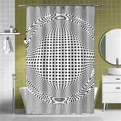 Illusion Form Shape Curve Design Shower Curtain 48  X 72  (small)  by Pakrebo