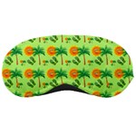 Holiday Tropical Smiley Face Palm Sleeping Masks Front