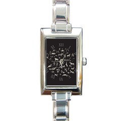 Petroglyph Nordic Beige And Black Background Petroglyph Nordic Beige And Black Background Rectangle Italian Charm Watch by snek