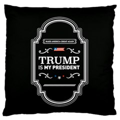 Trump Is My President Maga Label Beer Style Vintage Large Flano Cushion Case (two Sides) by snek