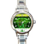 Dublin Scioto Irish Window Round Italian Charm Watch Front