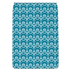 Easter Damask Pattern Deep Teal Blue And White Removable Flap Cover (l) by emilyzragz