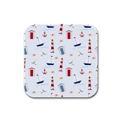 Thème Marin - Sea Rubber Square Coaster (4 Pack)  by alllovelyideas