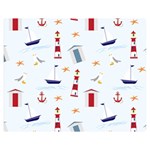 Thème Marin - Sea Double Sided Flano Blanket (Medium)  60 x50  Blanket Front