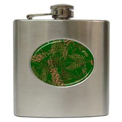 Fern Dark Green Hip Flask (6 Oz) by snowwhitegirl