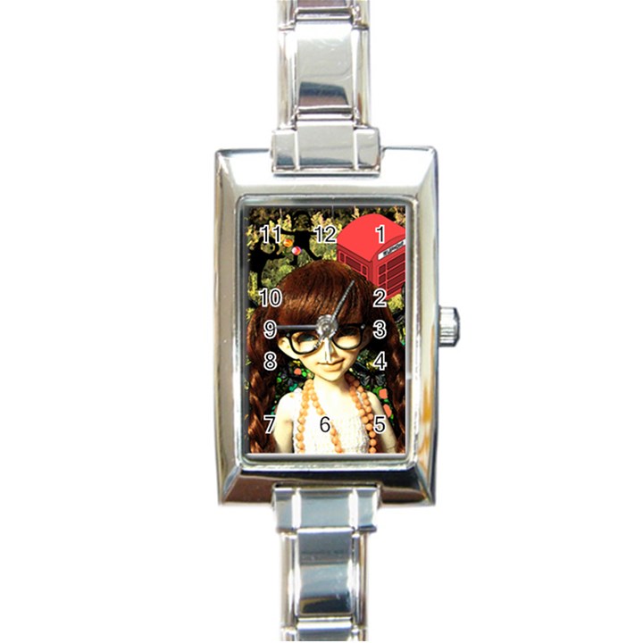 Olivia In The Fields Rectangle Italian Charm Watch