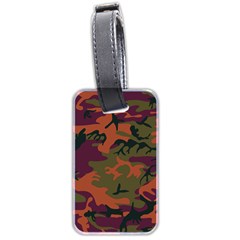 Camouflage Orange Luggage Tags (two Sides) by snowwhitegirl