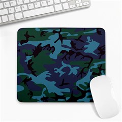 Camouflage Blue Large Mousepads by snowwhitegirl