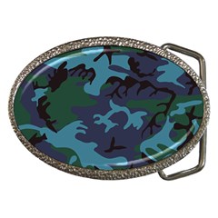 Camouflage Blue Belt Buckles by snowwhitegirl