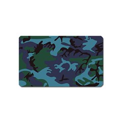 Camouflage Blue Magnet (name Card) by snowwhitegirl