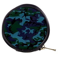 Camouflage Blue Mini Makeup Bag by snowwhitegirl