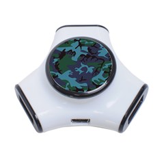 Camouflage Blue 3-port Usb Hub by snowwhitegirl