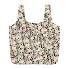 Vintage Singing Heads Full Print Recycle Bag (l) by snowwhitegirl