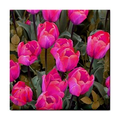 Pink Tulips Tile Coasters by snowwhitegirl