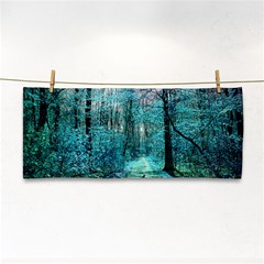 Blue Forest Hand Towel by snowwhitegirl