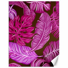 Tropical Pink Leaves Canvas 12  X 16  by snowwhitegirl