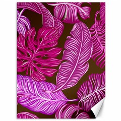 Tropical Pink Leaves Canvas 36  X 48  by snowwhitegirl