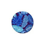 Tropical Blue Leaves Golf Ball Marker (10 pack) Front