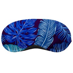 Tropical Blue Leaves Sleeping Masks by snowwhitegirl