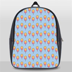 Cotton Candy Pattern Blue School Bag (large) by snowwhitegirl