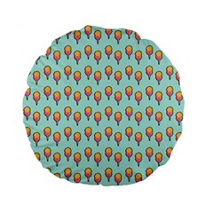 Cotton Candy Pattern Aqua 3d Standard 15  Premium Flano Round Cushions by snowwhitegirl