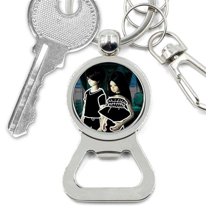 Dolls In Living Room Bottle Opener Key Chains