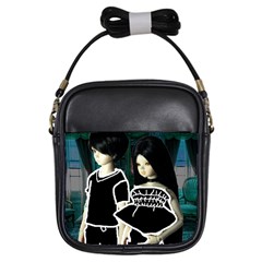 Dolls In Living Room Girls Sling Bag by snowwhitegirl