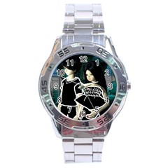 Dolls In Living Room Stainless Steel Analogue Watch by snowwhitegirl