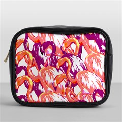 Flamingos Mini Toiletries Bag (one Side) by StarvingArtisan