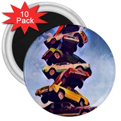 Pretty Colors Cars 3  Magnets (10 Pack)  by StarvingArtisan