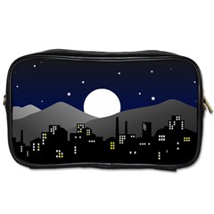 City At Night Toiletries Bag (two Sides) by Pakrebo