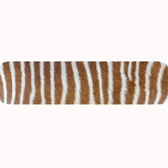 Skin Zebra Striped White Brown Large Bar Mats by Pakrebo