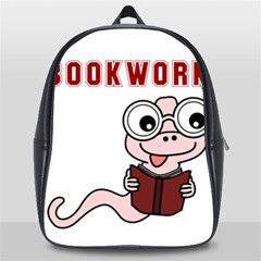 Literal Bookworm School Bag (large) by emeraldwolfpress