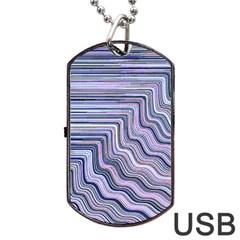 Electric Field Art Xxi Dog Tag Usb Flash (one Side) by okhismakingart