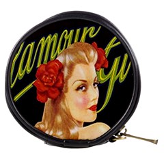 Blonde Bombshell Retro Glamour Girl Posters Mini Makeup Bag by StarvingArtisan