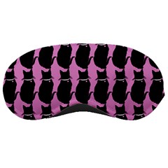 Cat Silouette Pattern Pink Sleeping Masks by snowwhitegirl