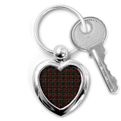 Roses Black Plaid Key Chains (heart)  by snowwhitegirl