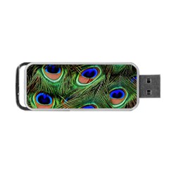 Peacock Feathers Portable Usb Flash (one Side) by snowwhitegirl