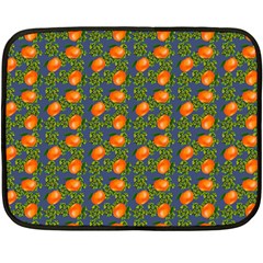 Mandarins Teal Blue Double Sided Fleece Blanket (mini)  by snowwhitegirl